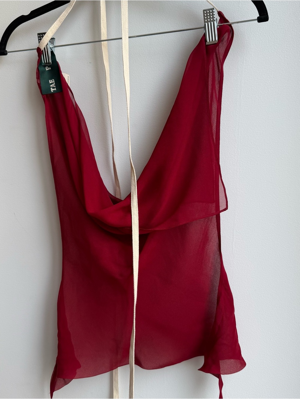 Tae Park - Sheer Kite Top in Wine - XS-M. Perfect condition. - Picture 7 of 9